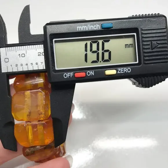 Vintage BALTIC AMBER Stretch BRACELET 20 Grams Dark and Light Honey Color - Picture 6 of 17